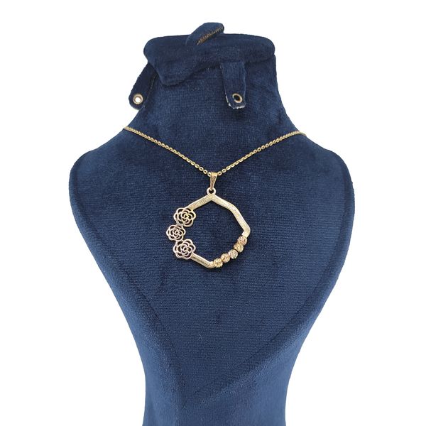 گردنبند طلا 18 عیار زنانه طلا و جواهرسازی افرا مدل لیزری 118145