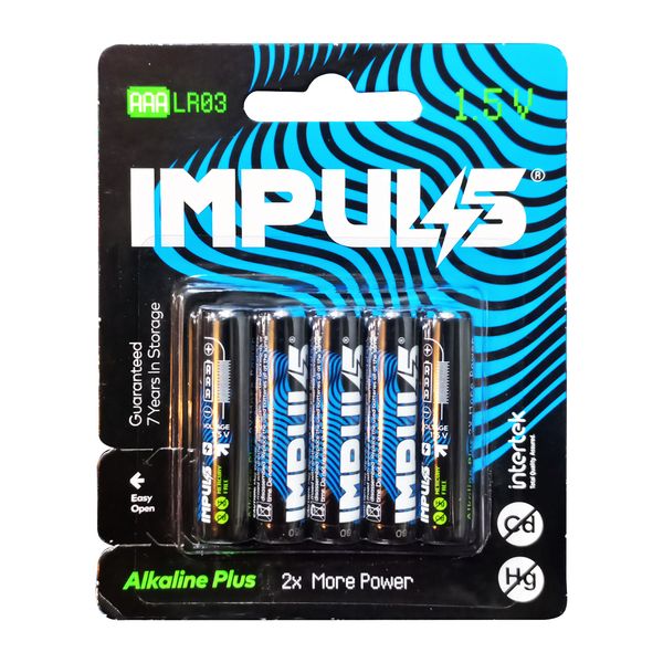 باتری نیم قلمی ایمپالس مدل IMP_NIMsiabi_AAA بسته 5 عددی