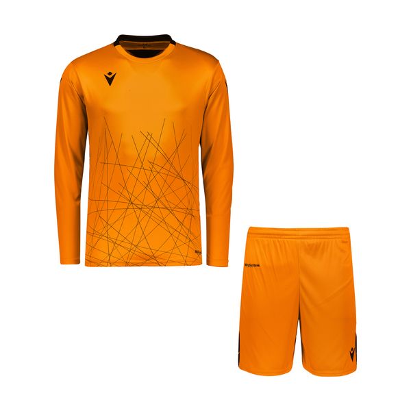 ست تی شرت و شلوارک ورزشی مردانه مکرون مدل لاتزیو رنگ نارنجی