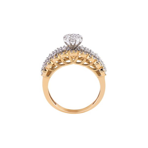 انگشتر طلا 18 عیار زنانه جواهری سروری مدل 11681