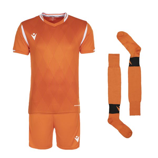 ست 3 تکه لباس ورزشی مردانه مکرون مدل فارست رنگ نارنجی
