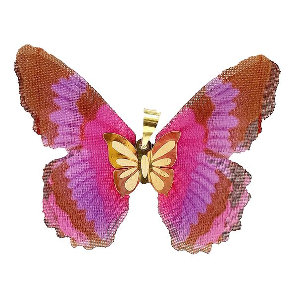 آویز گردنبند طلا 18 عیار زنانه مدل پروانه کد 10-180