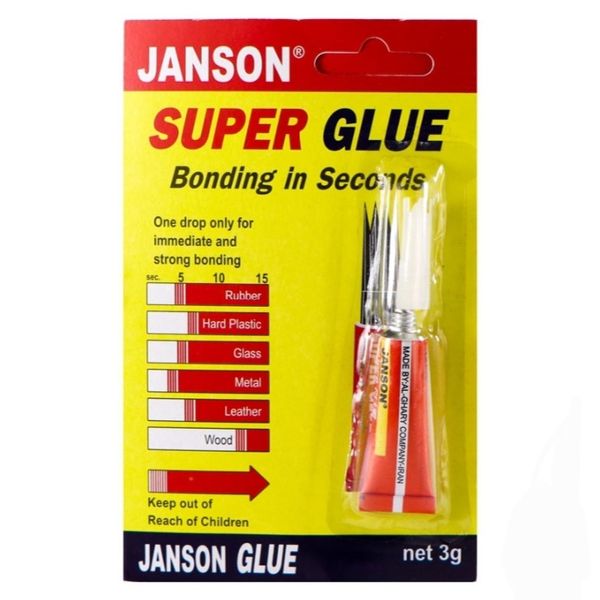 چسب قطره ای جانسون مدل SUPER GLUE وزن 3 گرم مجموعه 2عددی