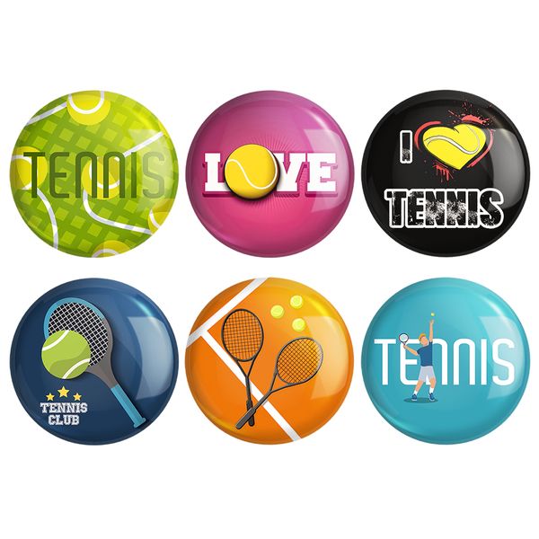 مگنت خندالو طرح تنیس Tennis کد 1719A مجموعه 6 عددی