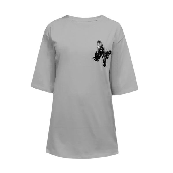 تی شرت لانگ زنانه مدل پروانه کد 02