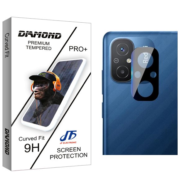 محافظ لنز گوشی جی اف مدل Diamond 3D مناسب برای گوشی موبایل شیائومی Redmi 12C