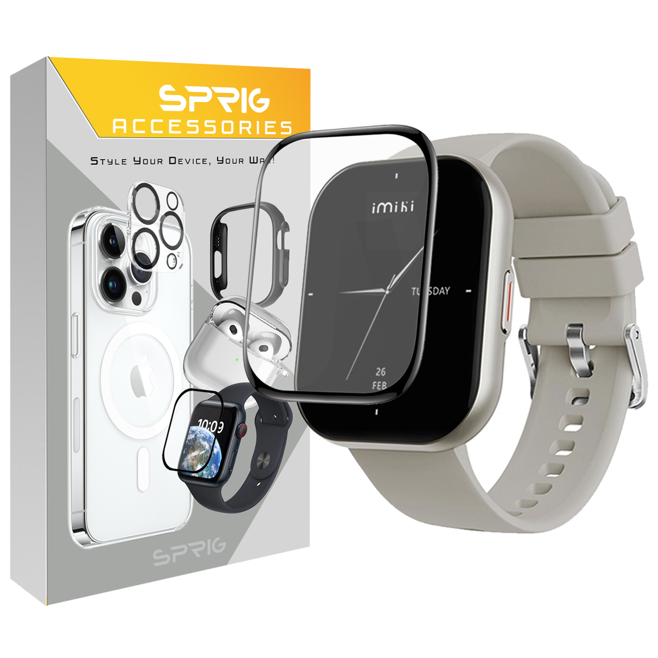 محافظ صفحه نمایش نانو اسپریگ مدل Pmma-SPG مناسب برای ساعت هوشمند ایمیکی SE1