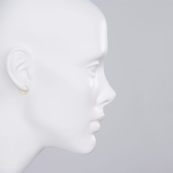گوشواره طلا 18 عیار زنانه کاپانی مدل حلقه ای کد KE013