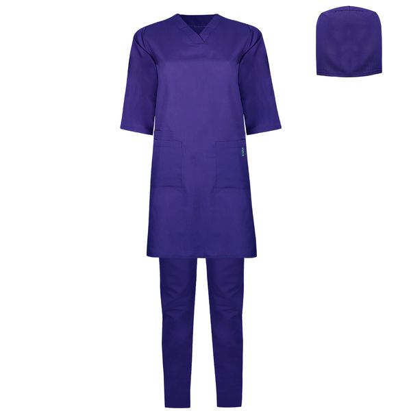 روپوش پزشکی زنانه طب پوش مدل 304 به همراه کلاه اتاق عمل