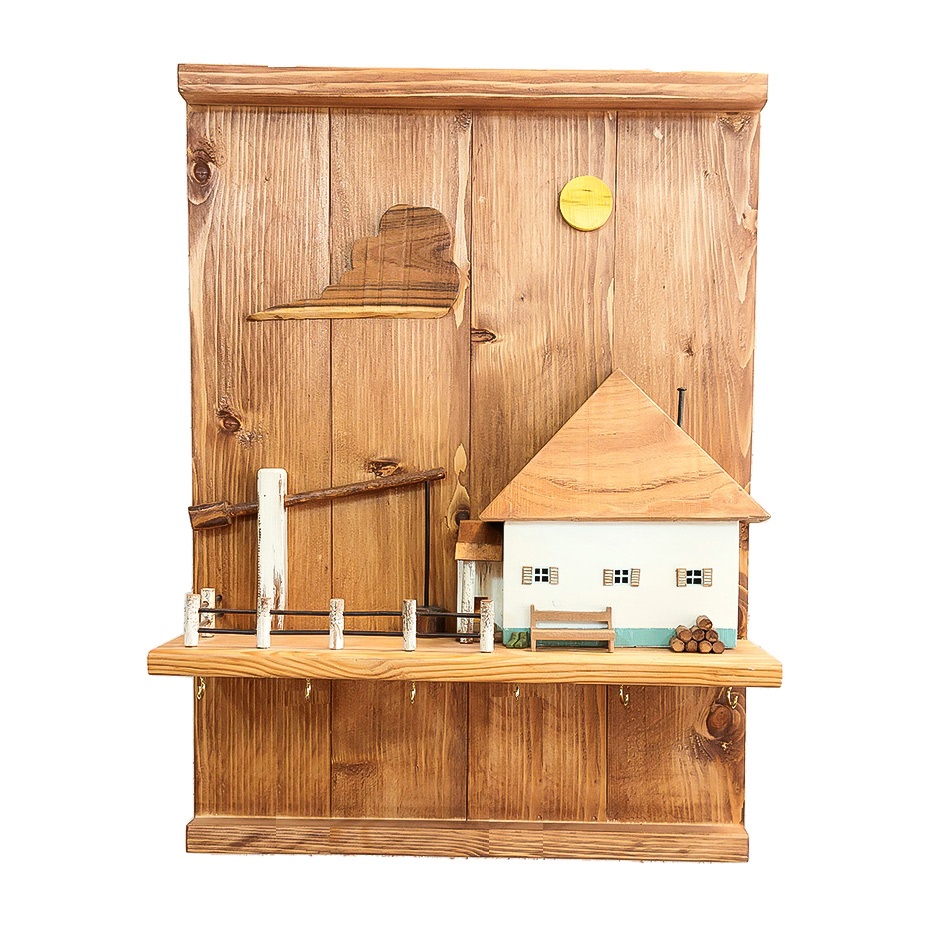 جاکلیدی چوبی مدل دهکده رویایی کد 5318
