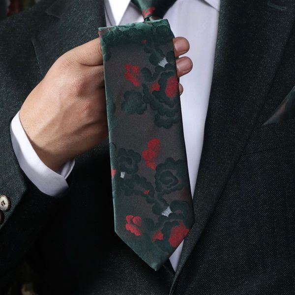 ست کراوات و دستمال جیب مردانه نسن مدل TM3
