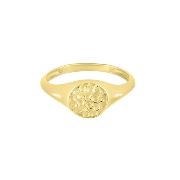 انگشتر طلا 18 عیار زنانه طلا و جواهر درریس مدل پینکی دایره کوچک