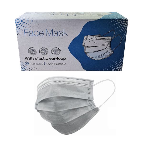 ماسک تنفسی مدل سه لایه   کد H11 بسته 50 عددی