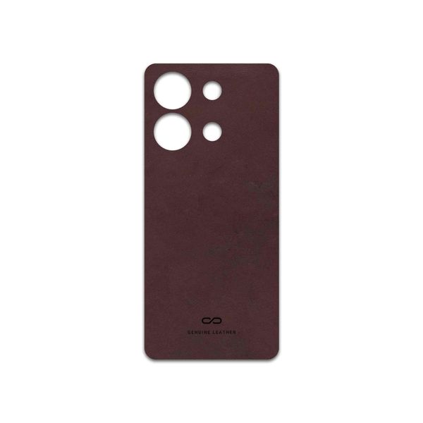 برچسب پوششی ماهوت مدل Matte-Dark-Brown-Leather مناسب برای گوشی موبایل شیائومی Redmi Note 13 4G