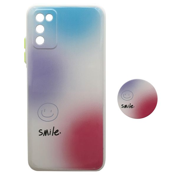 کاور طرح Smile کد S8941 مناسب برای گوشی موبایل سامسونگ Galaxy A02S / A03S  به همراه پایه نگهدارنده