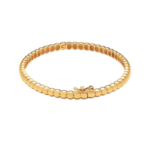 دستبند طلا 18 عیار زنانه پولک مدل توپی G01