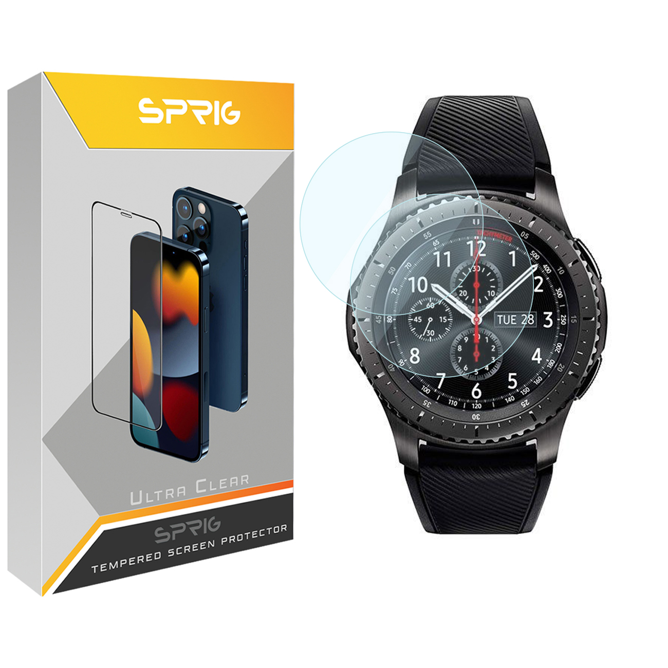 محافظ صفحه نمایش  اسپریگ مدل SPG مناسب برای ساعت هوشمند سامسونگ Galaxy Gear S3 بسته دو عددی