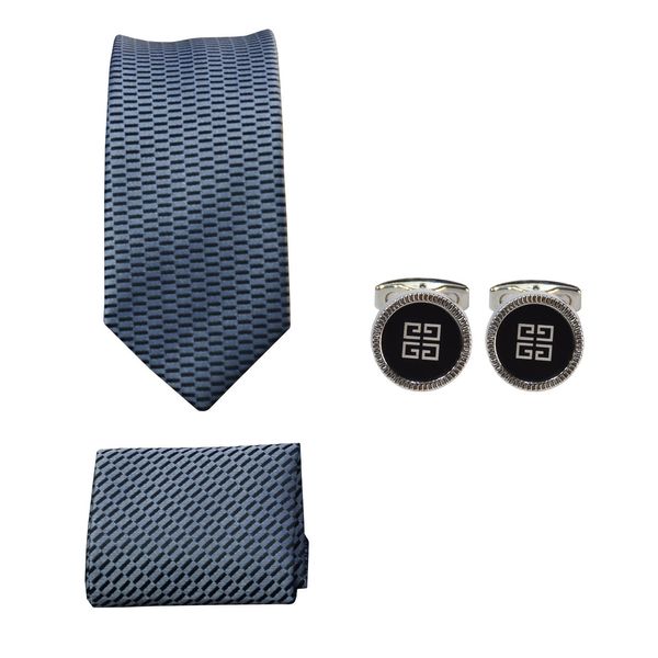 ست کراوات و دستمال جیب و دکمه سردست مردانه کریستین دیور مدل DU78019PRO