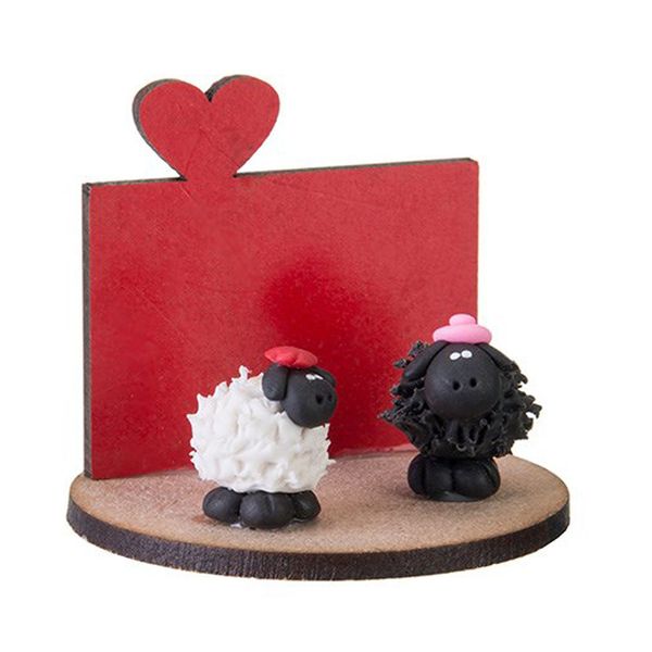 عروسک تزئینی آقا و خانم گوسفند قرمز و صورتی Ice Toys