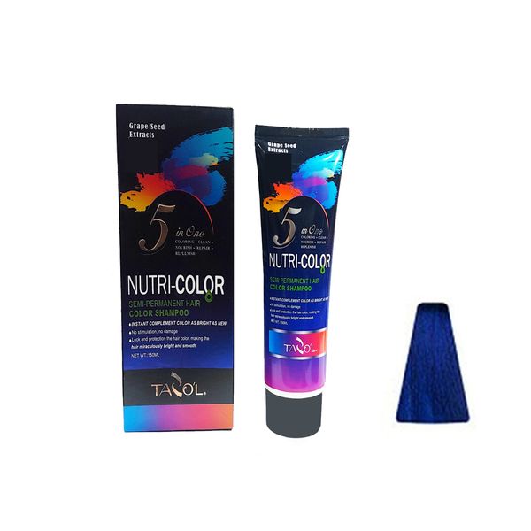 شامپو رنگ مو تازولاف مدل NUTRI-COLOR حجم 150 میلی لیتر رنگ آبی