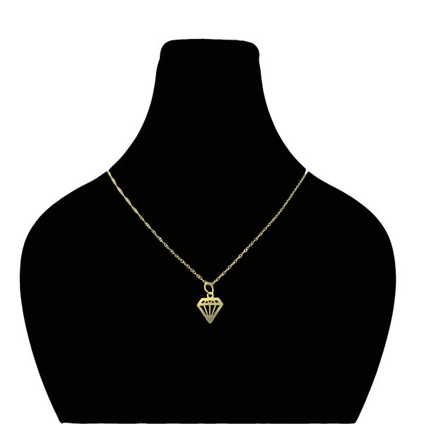 گردنبند طلا 18 عیار زنانه دوست خوب مدل الماس کد dk656