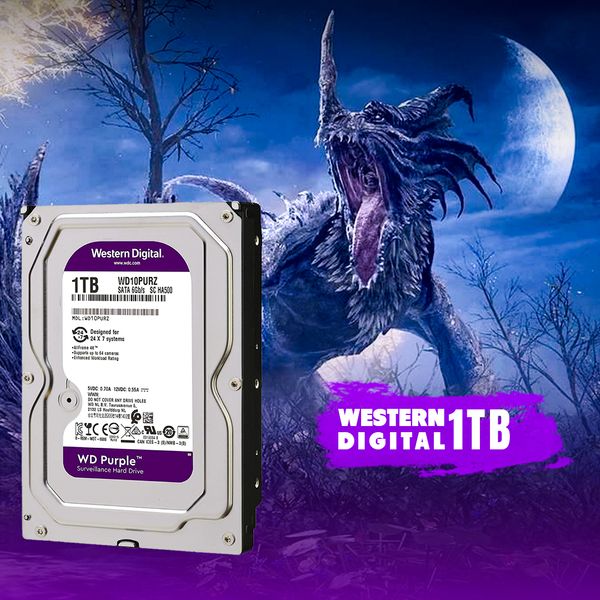 هارد دیسک اینترنال وسترن دیجیتال مدل Purple WD11PURZ ظرفیت 1 ترابایت