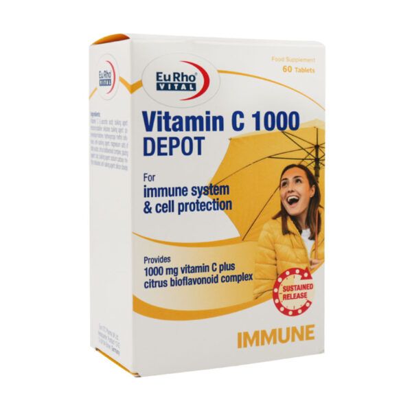 قرص ویتامین ث 1000 دپو یورویتال بسته 60 عددی