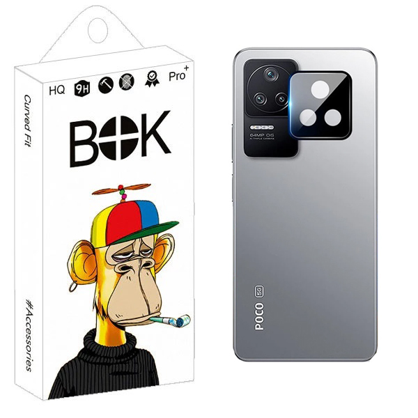 محافظ لنز دوربین بوک مدل 3D-9H مناسب برای گوشی موبایل شیائومی Poco F4