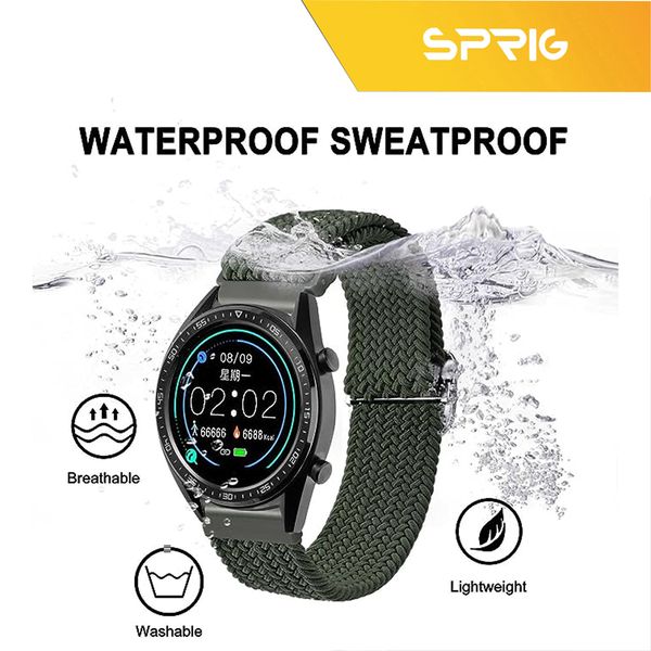 بند اسپریگ مدل Braided Loop مناسب برای ساعت هوشمند سامسونگ Galaxy Watch Active 1 / Active 2 40mm / Active 2 44mm / Watch 3 size 41mm / Galaxy Watch 4 40mm / watch 4 42mm / watch 4 44mm / watch 4 46mm