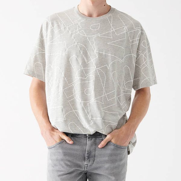 تی شرت اورسایز مردانه ماوی مدل mgry