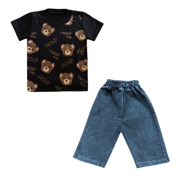 ست تی شرت و شلوارک پسرانه مدل خرسی bear 3