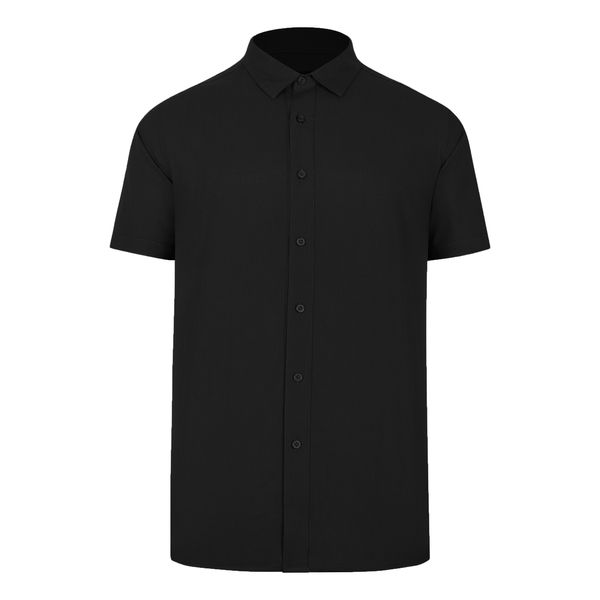 پیراهن آستین کوتاه مردانه باینت مدل 779-5 لینن رنگ مشکی