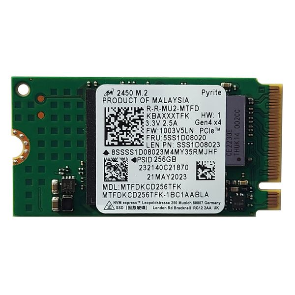 اس اس دی اینترنال میکرون مدل 2450 PCIe Gen4x4 ظرفیت 256 گیگابایت