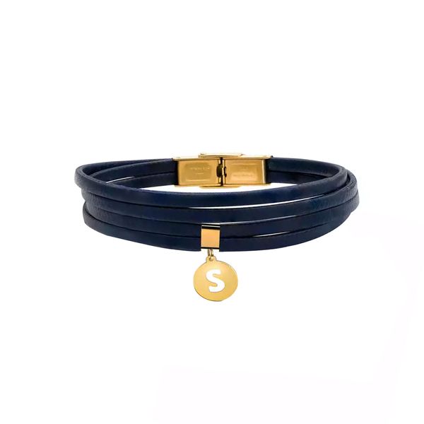 دستبند طلا 18 عیار زنانه روبی آرت گالری مدل حروف S
