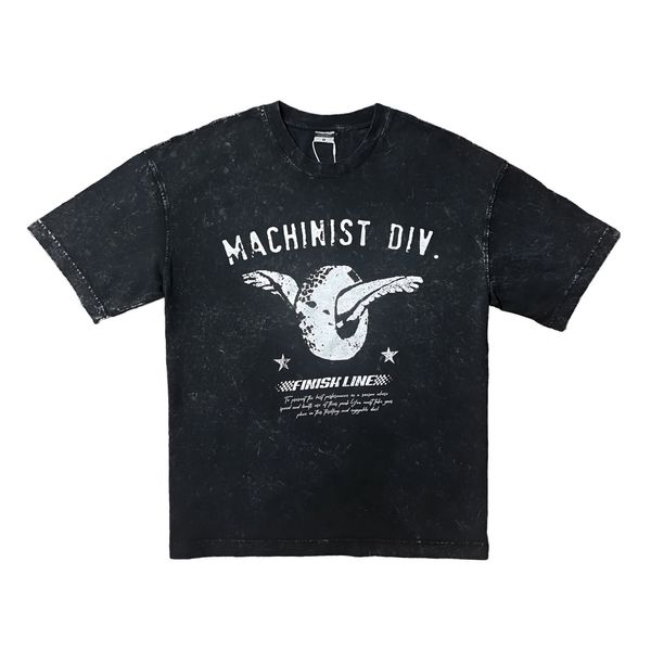 تی شرت اورسایز مردانه ماچینست مدل Finish Line