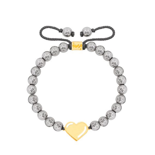 دستبند طلا 18 عیار زنانه پرسته مدل قلبی