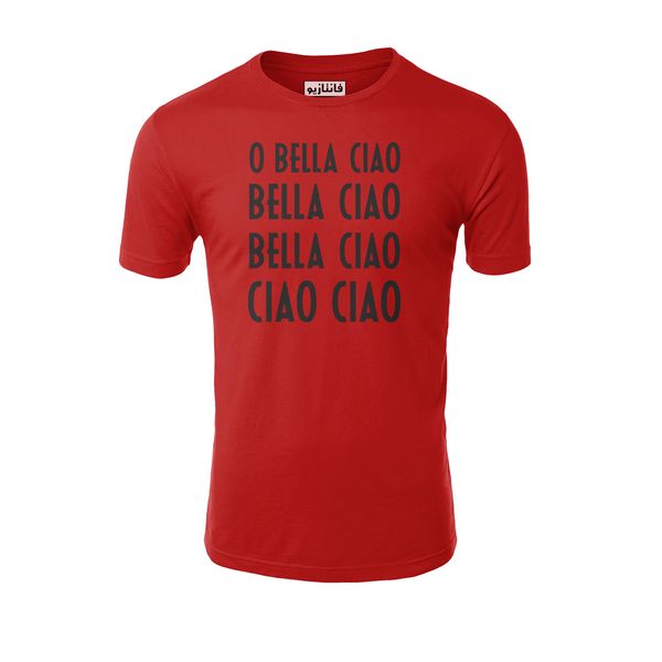 تیشرت آستین کوتاه مردانه فانتازیو مدل 261 طرح Bella Ciao کد LCDP011