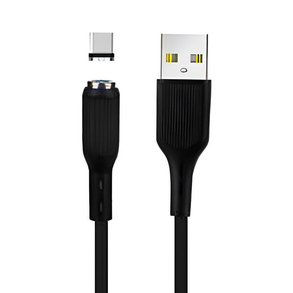 کابل تبدیل مغناطیسی USB به USB-C دنمن مدل F18C طول 1 متر
