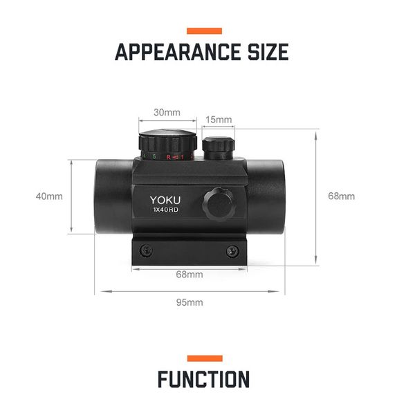 دوربین تفنگ یوکو مدل 1x40 RD