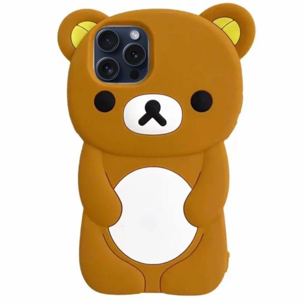 کاور مدل سیلیکونی طرح خرس مناسب برای گوشی موبایل اپل iPhone 15 Pro