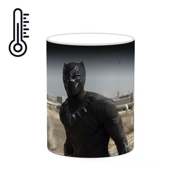 ماگ حرارتی کاکتی مدل بلک پنتر Black Panther Marvel کد mgh38067