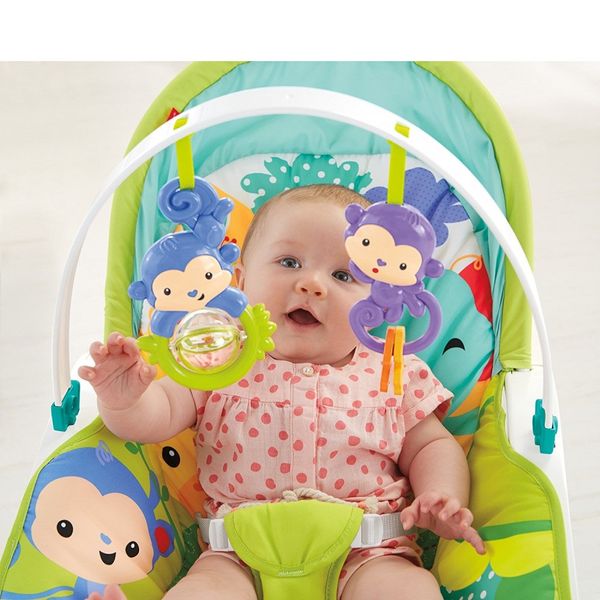 گهواره نوزاد فیشر پرایس مدل Rainforest Friends Newborn to Toddler Portable Rocker کد DMR87