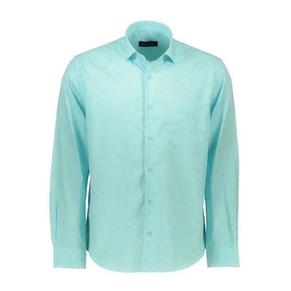 پیراهن آستین بلند مردانه مدل کلاسیک کد SD01 رنگ سبز دریایی