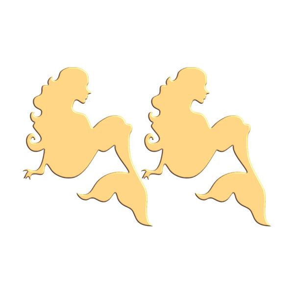 گوشواره طلا 18 عیار زنانه فرشته مدل پری دریایی WEL-000120
