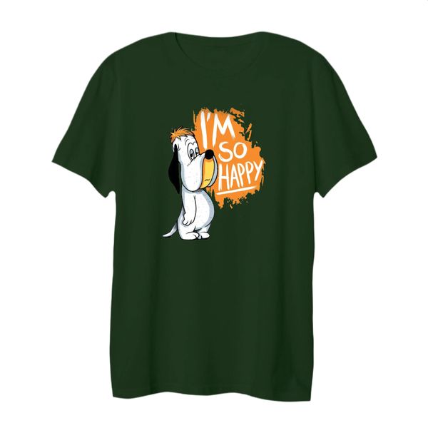 تی شرت لانگ آستین کوتاه  زنانه مدل سگ کد 11 رنگ سبز