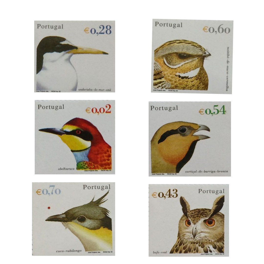 تمبر یادگاری مدل پرندگان پرتغال مجموعه 6 عددی
