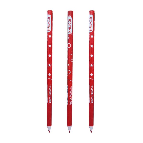 مداد قرمز آوات مدل Funny بسته 3 عددی