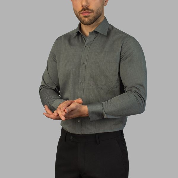 پیراهن آستین بلند مردانه مدل فلورا آکسفورد 102
