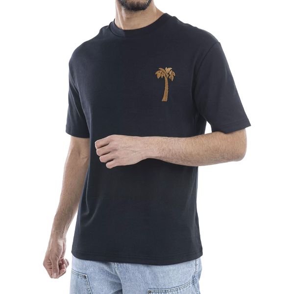 تی شرت آستین کوتاه مردانه جوتی جینز مدل یقه گرد کد 1551395 رنگ مشکی