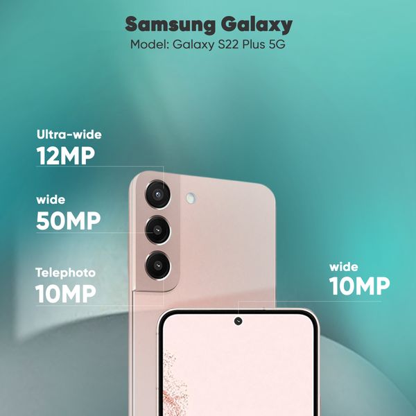 گوشی موبایل سامسونگ مدل Galaxy S22 Plus 5G دو سیم کارت ظرفیت 128 گیگابایت و رم 8 گیگابایت نسخه اسنپدراگون